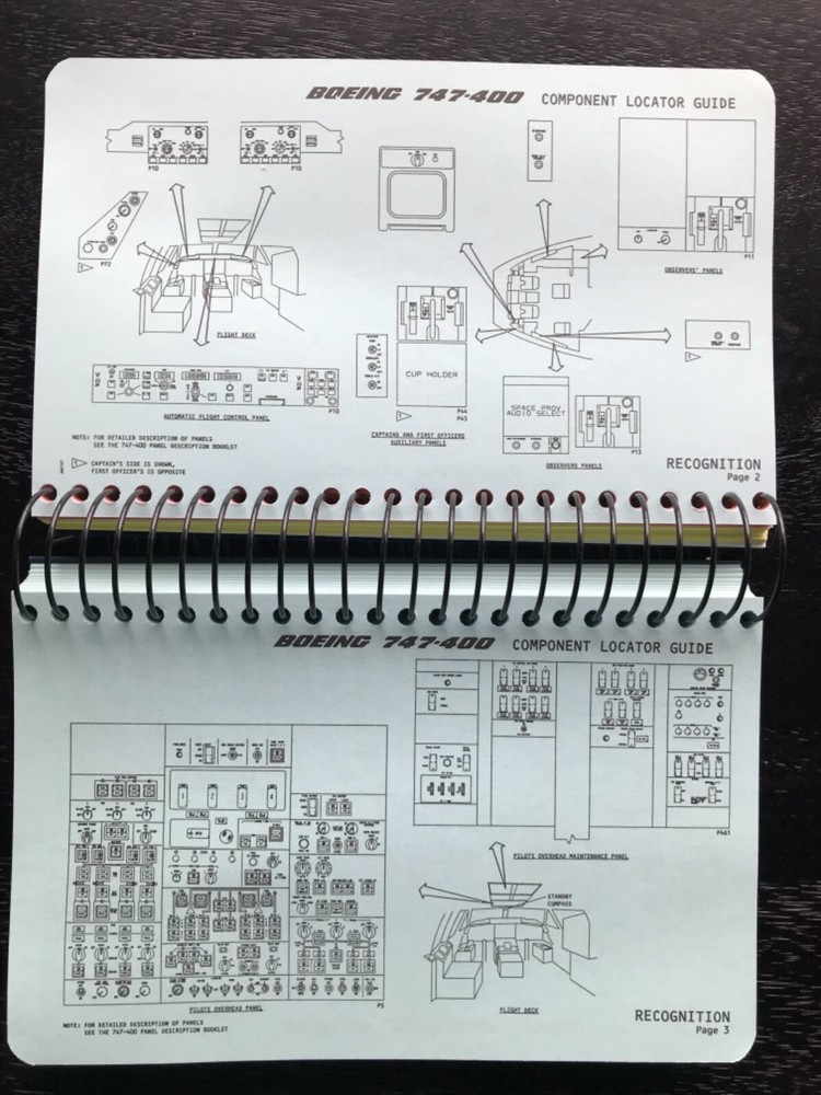 Boeing 747-400 Component Locator Guide Rolls Royce Engine 747 Airplane HandBook
