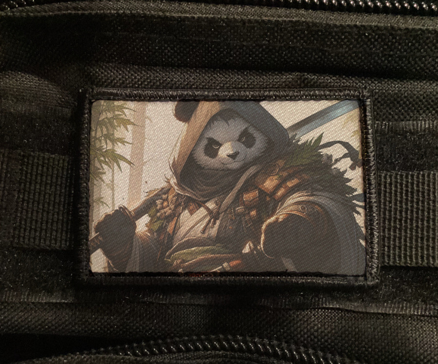 Samurai Panda Warrior Patch Morale Army Tactical Hook [sub]
