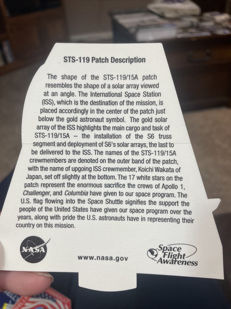 Original STS-119 Space Shuttle Sticker