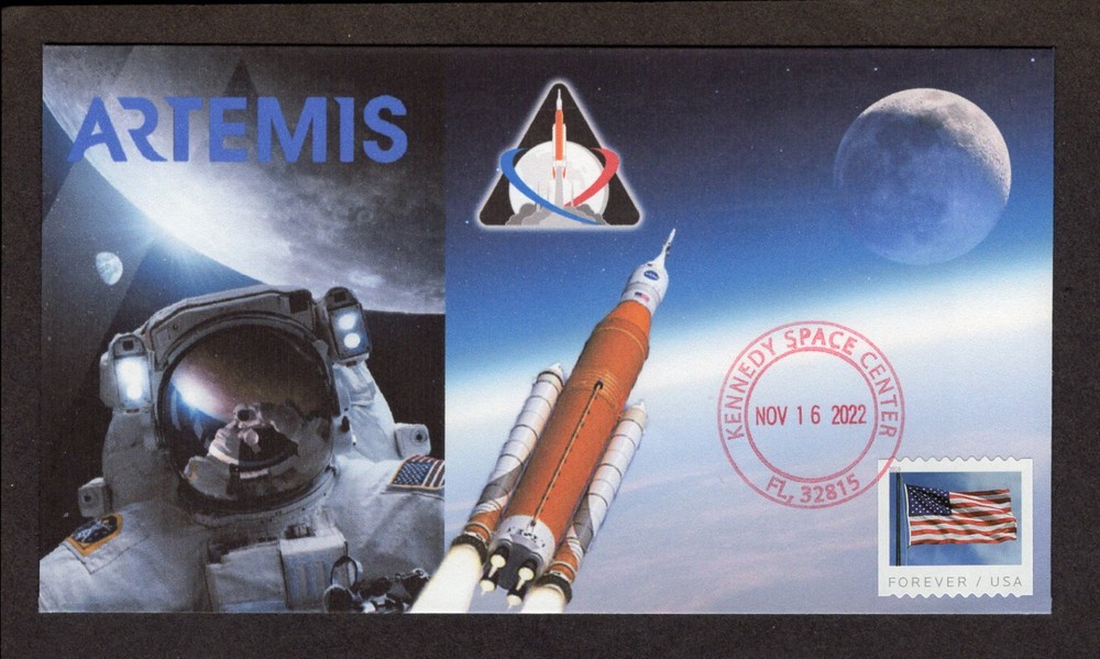 ARTEMIS 1 - LAUNCHES - cachet version 3 - spacestamps1