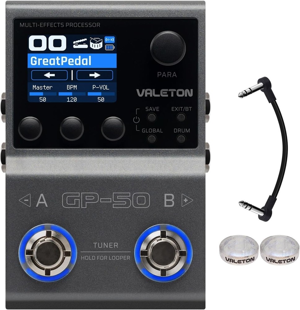 GP-50 Multi-Effects Processor | NAM & IR Loader with 100+ HD Effects, 9 Simul...