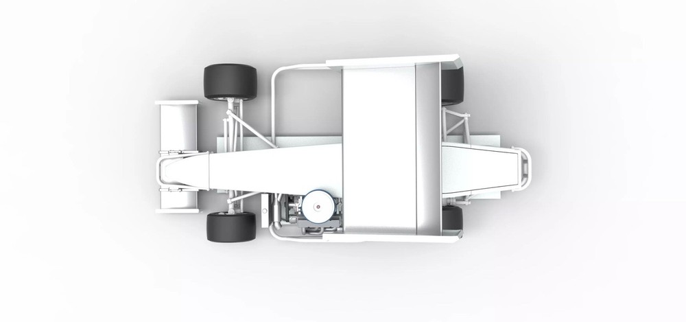 3D Printed Super Modified Front Engine Winged Race Car In 1/25 Scale