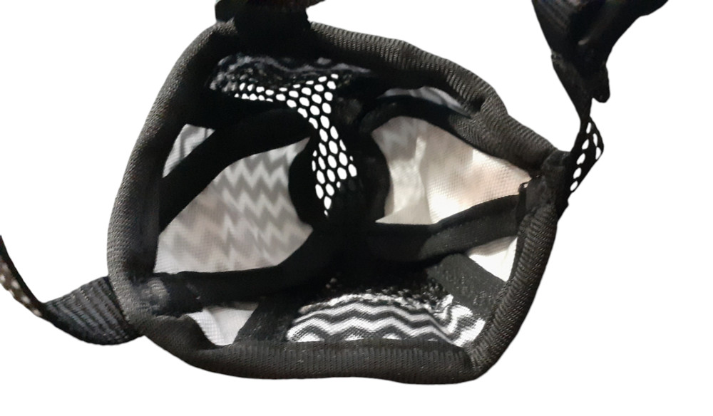 NEW!! Mesh Dog Muzzle Medium - Soft Comfortable - Black and Grey - Adjustable