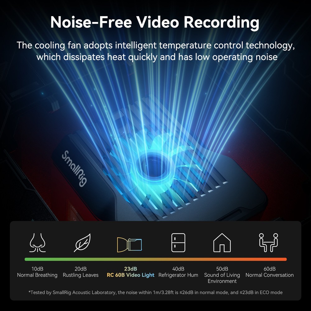SmallRig RC 60B Bi-Color LED Monolight Video Light+Free Gift Silicone Diffuser