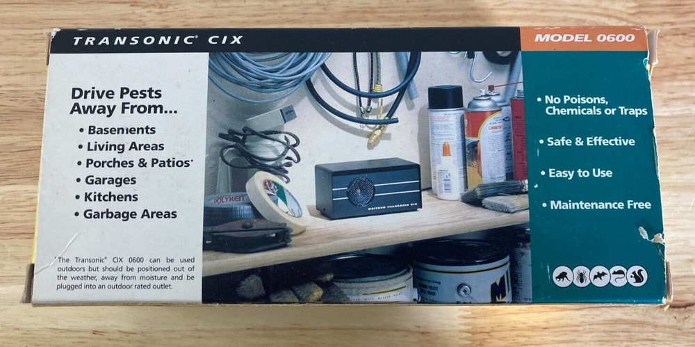 Transonic Cix Pest Repeller Speaker Model 0600 with Power Adapter (Tested)