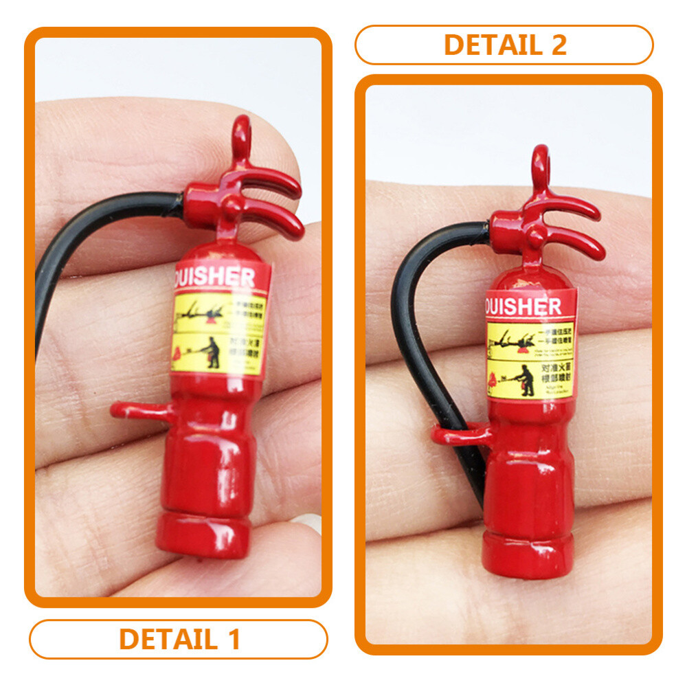 4 Pcs Mini Fire Extinguisher Model Miniature Extinguishers Metal Toy