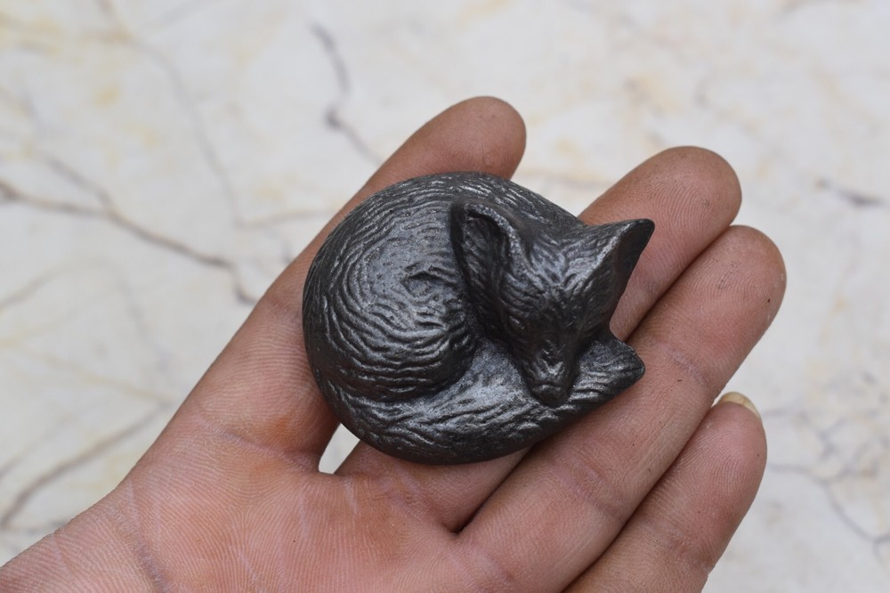 Vintage Cast Iron Sleeping Fox Pull Drawer Cabinet Knobs Handle Knobs 10 pcs