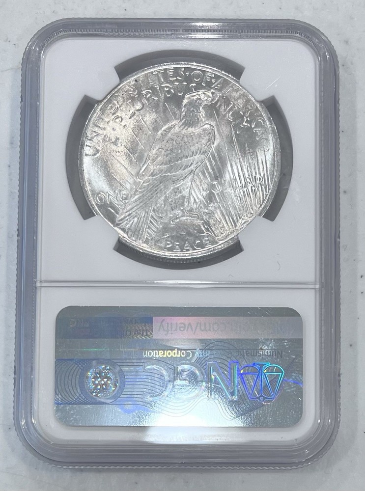 1922 PEACE SILVER DOLLAR MS63 NGC NICE LUSTER