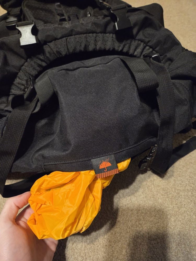 Amazon Basics 55L Backpack Black With Rain Cover