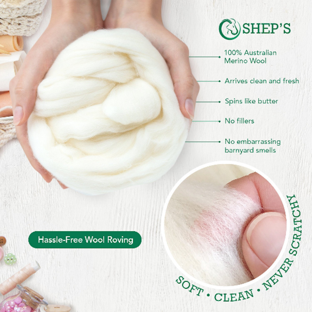 Wool To Spin into Yarn with your Spinning Wheel or Drop Spindle
