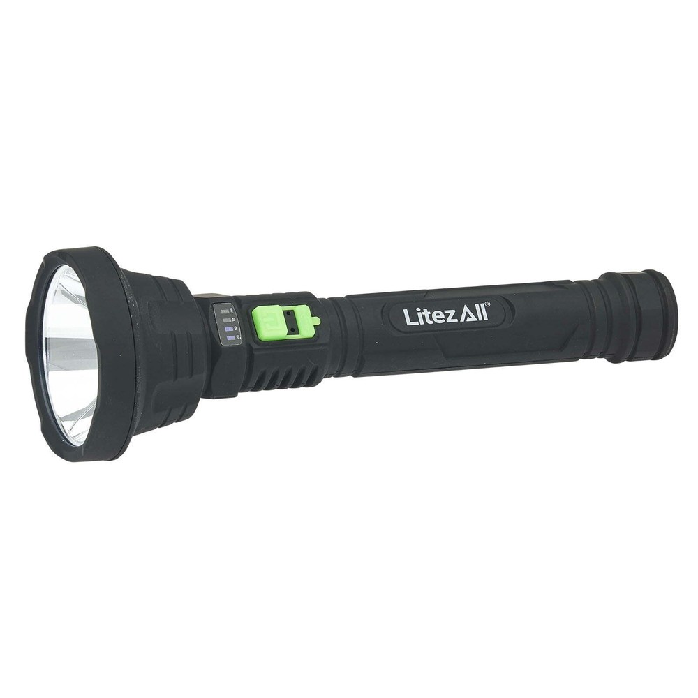 Rechargeable 1000 Lumen LED Flashlight, Battery Meter Display