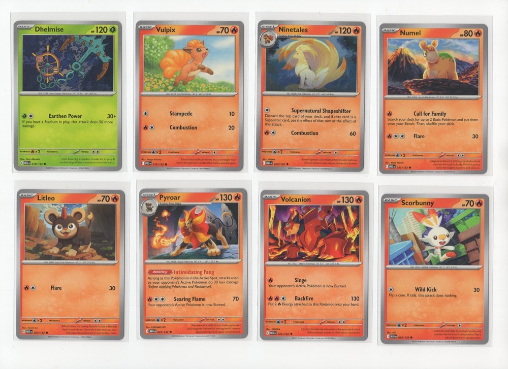 Pokemon ME1 Mega Evolution C/U/R Complete Set 122 Cards