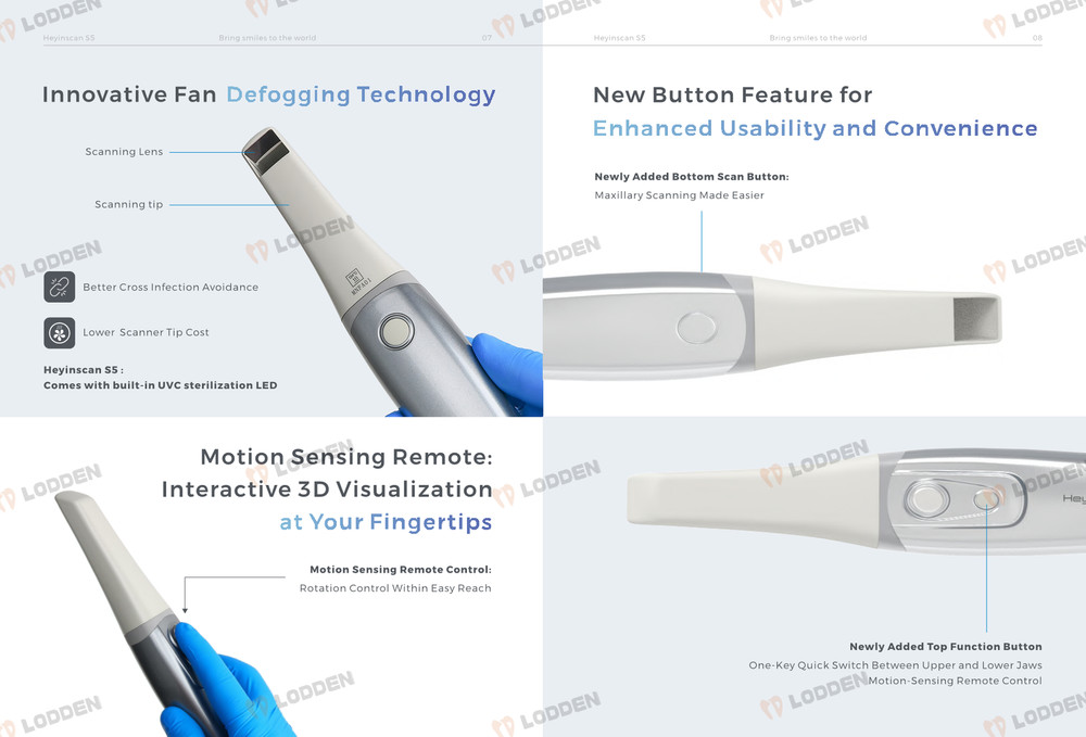 Dental Intra oral Scanner Remote sensing function AI Scanning Software+5 Tips S5