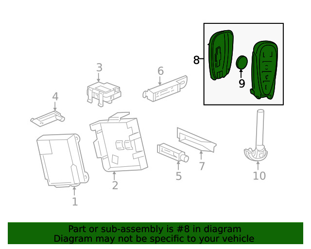 Genuine GM Keyless Entry Transmitter 13547793