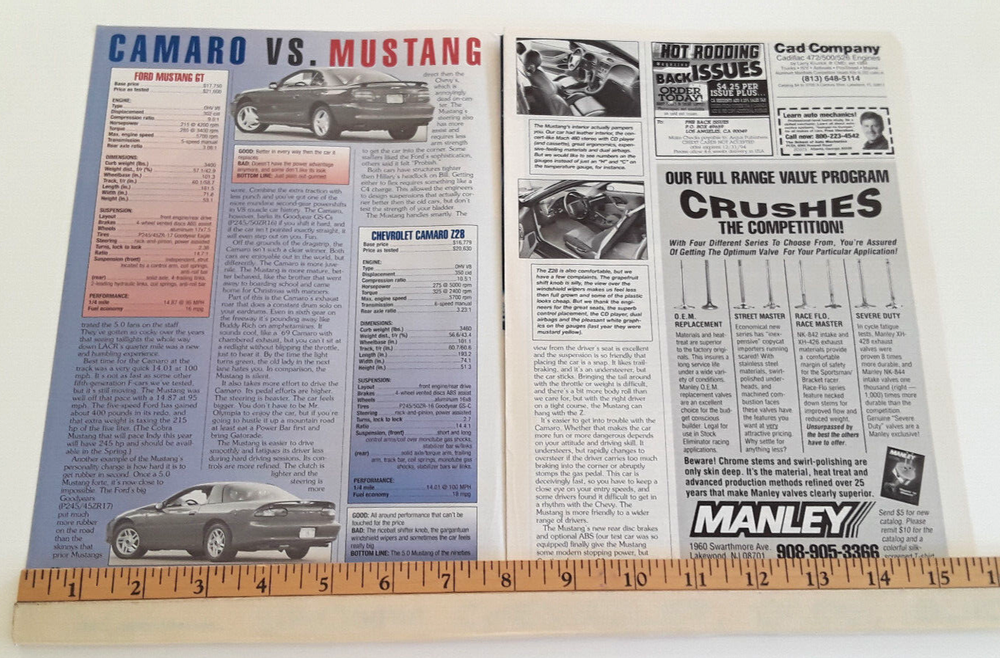1994 CAMARO Z28 vs. 1994 MUSTANG GT ORIGINAL ARTICLE