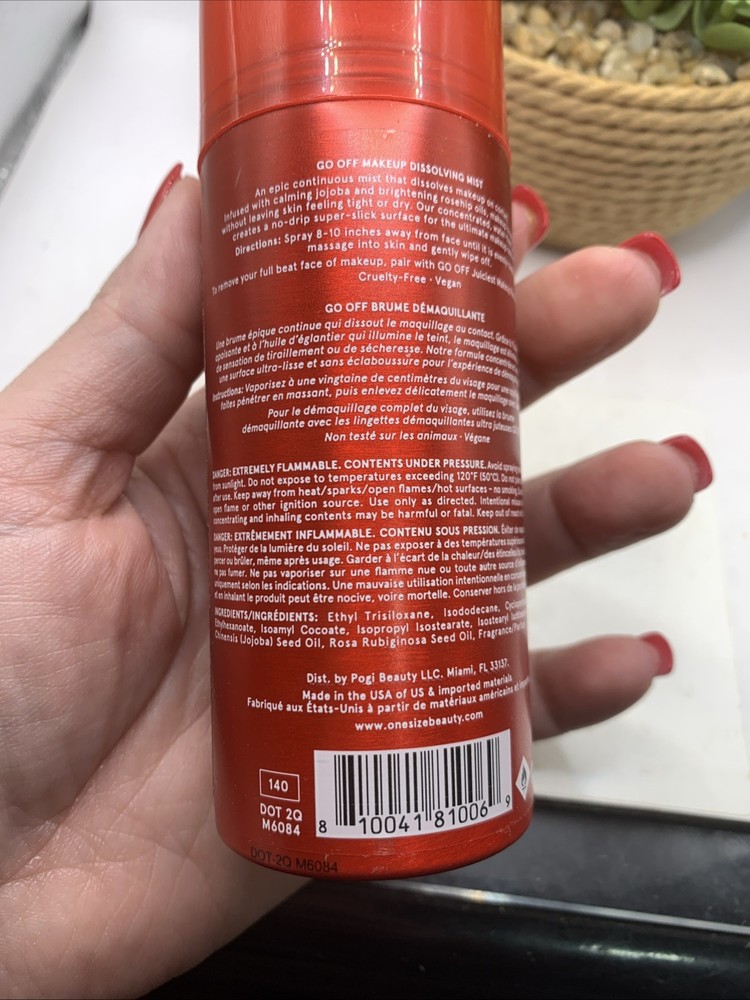 O/S One Size Patrick Starr Go Off Makeup Dissolving Mist -3.4oz - NEW Large