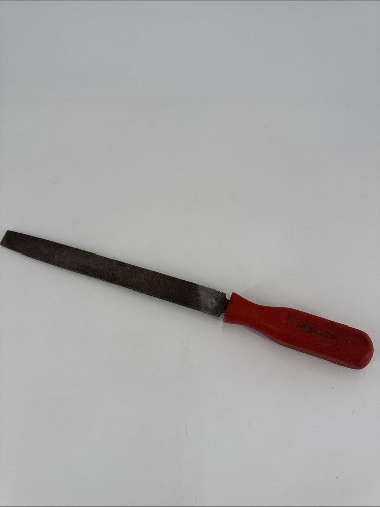 MAC TOOLS MBF8A 8 Inch File W/ Red Plastic Handle Fast Shipping.