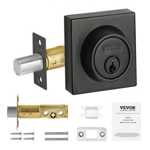 Deadbolt Lock Square Single Cylinder Dead Bolt Keyed 1 Side Fits Standard