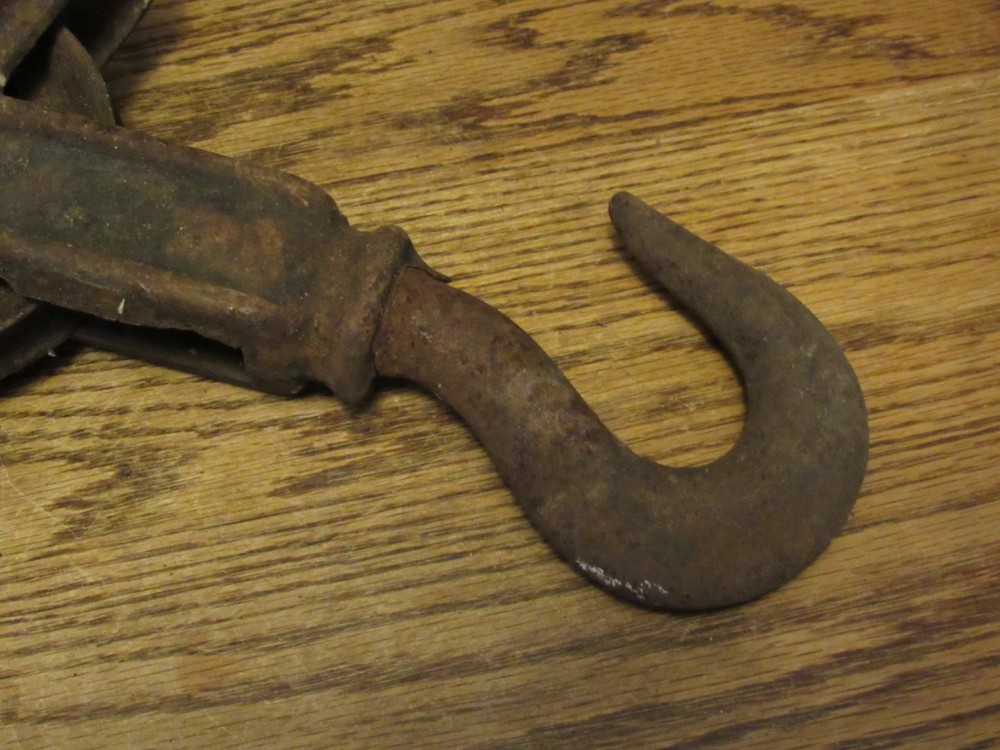 Vintage & Rusty Hook & Pulley
