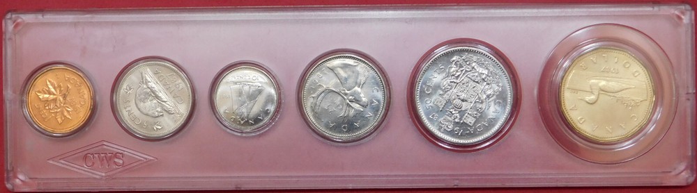 Uncirculated 1987 Canada 6 Coins Plus Snap Lock Folder