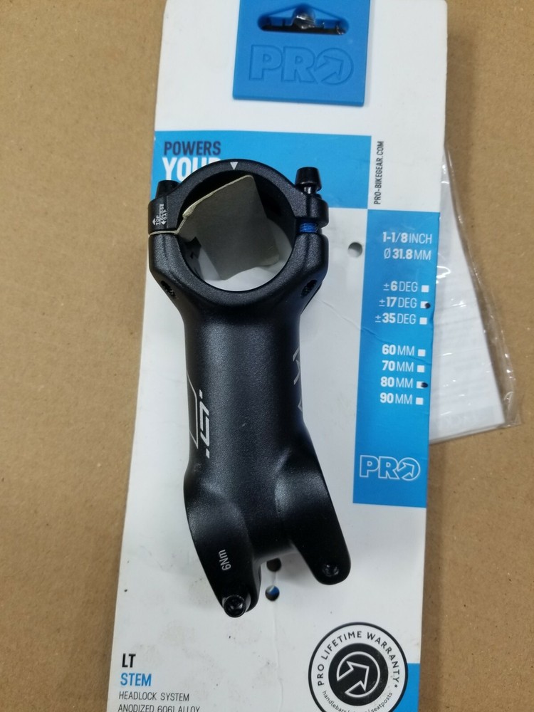 PRO LT Alloy Stem 80x31.8 mm + -17 °