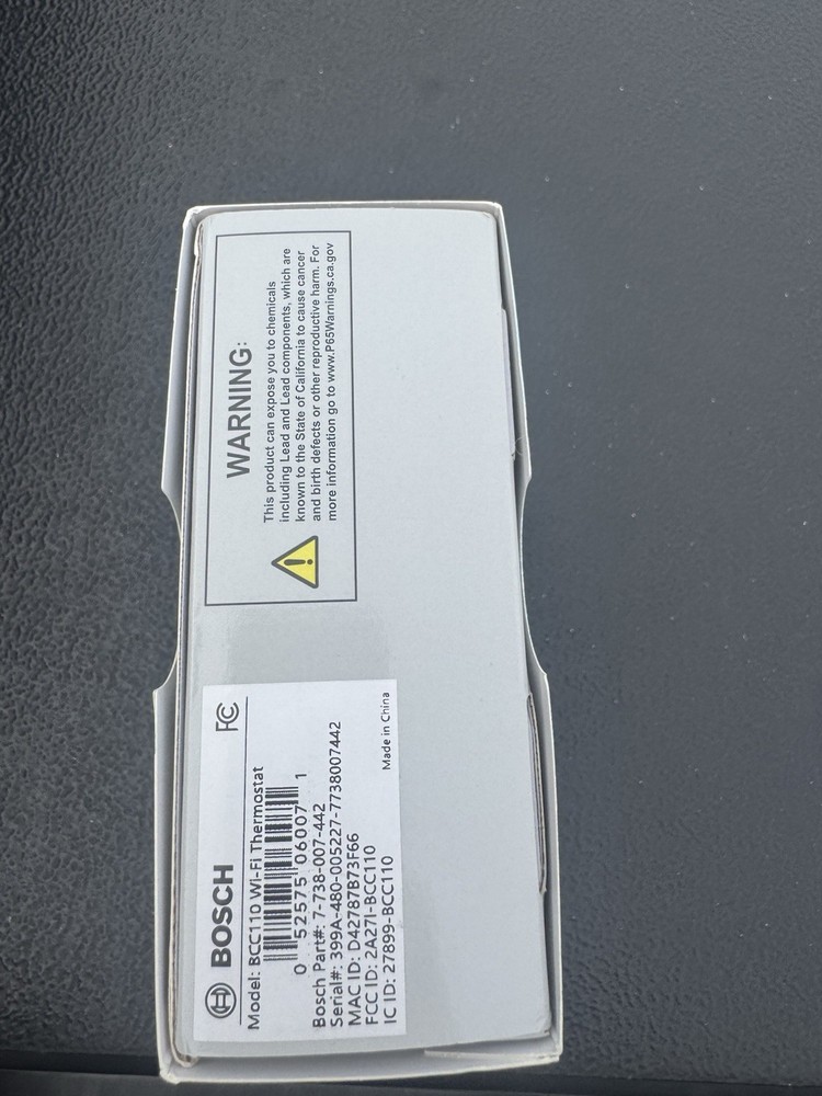 Bosch BCC100 Connected Control Wi-Fi Thermostat