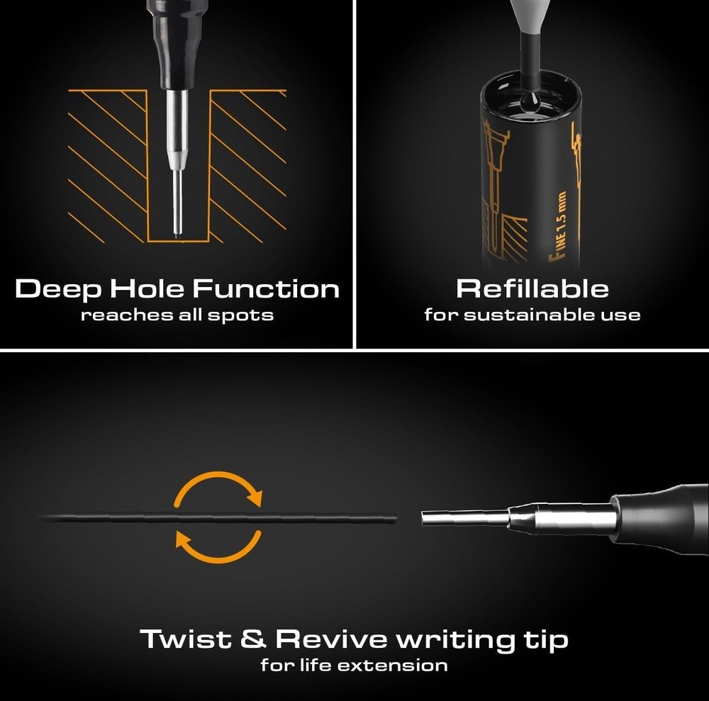 150/46 Deep Hole Marker Ink, Black,