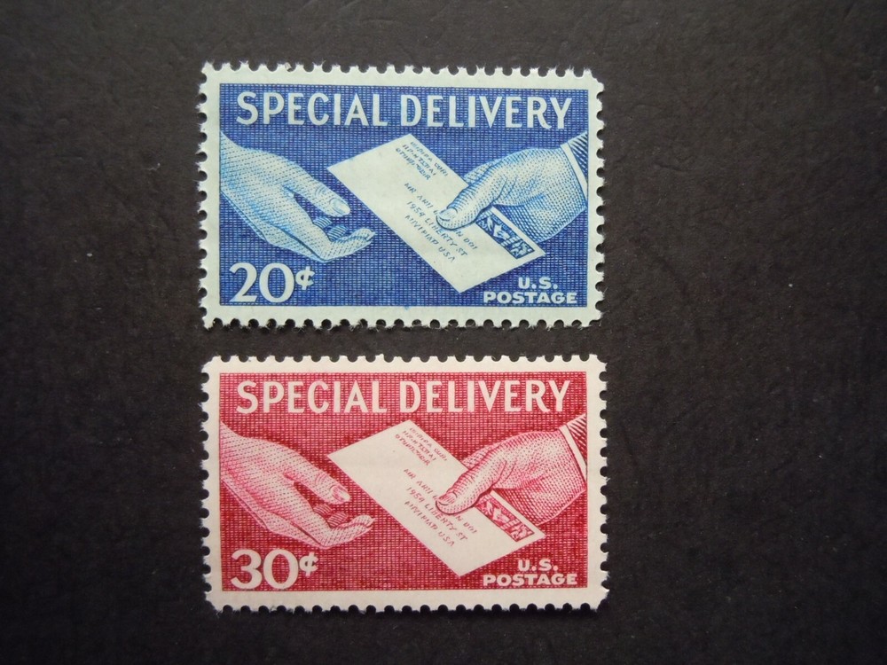 1954 #E20 E21 20c & 30c Special Delivery Singles MNH OG VF