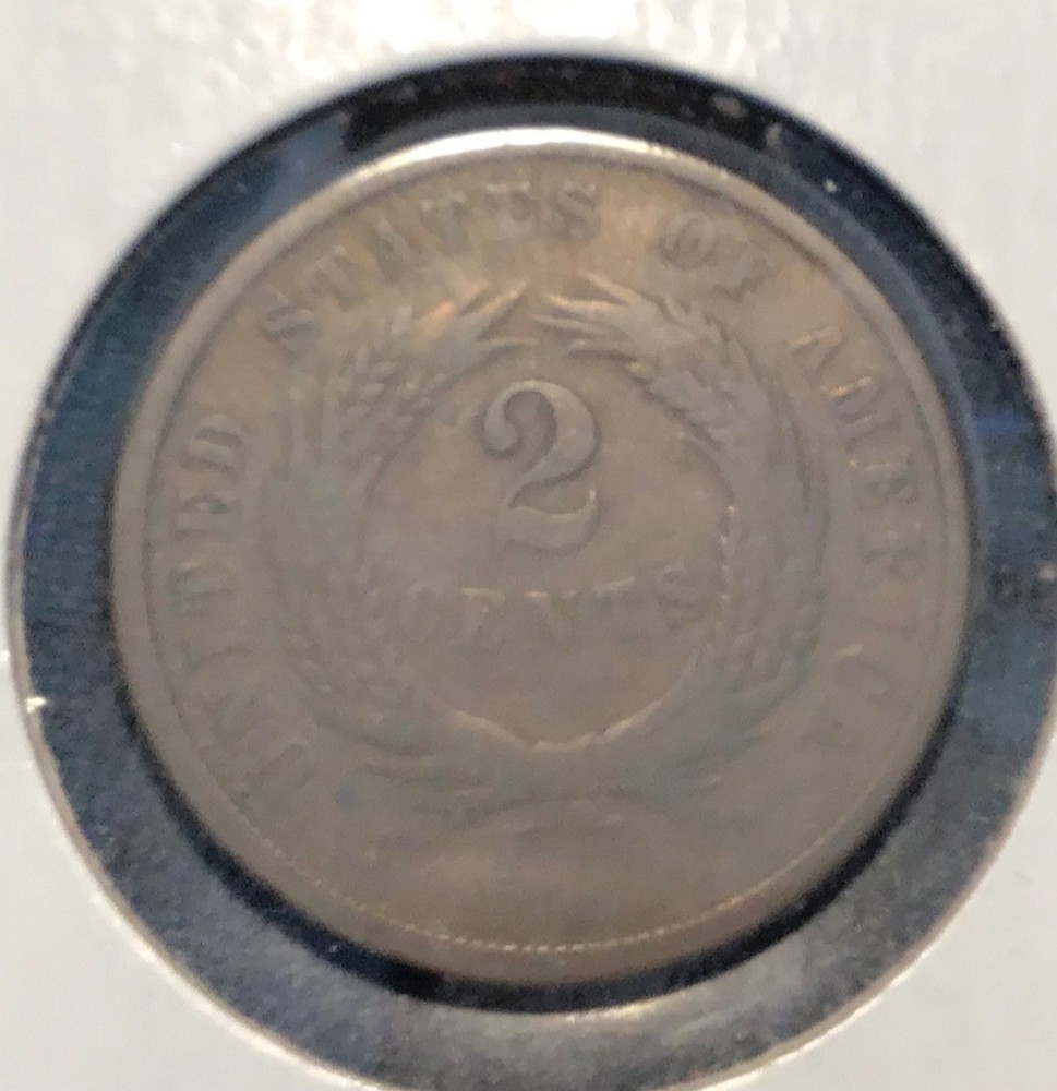 1864 TWO CENT PIECE . ABOUT GOOD-GOOD