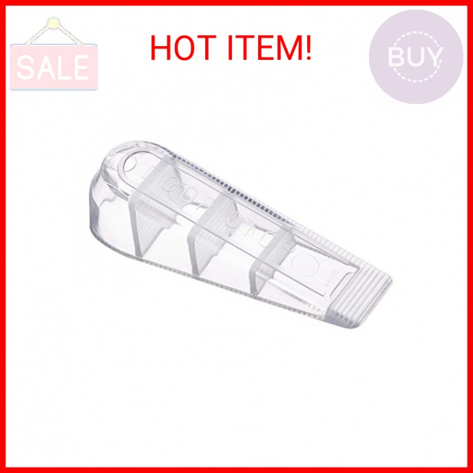 Magic Sliders 4” Translucent Rubber Doorstopper, Multi-Surface Design Great for