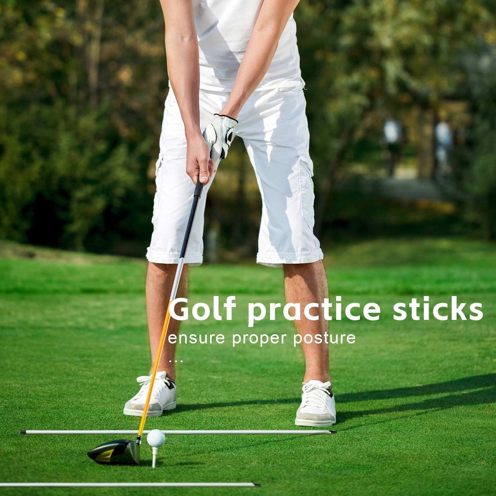 Golf Alignment Sticks, 3 Pack 58”Golf Sticks Alignment Rods, Full Golf Practi...