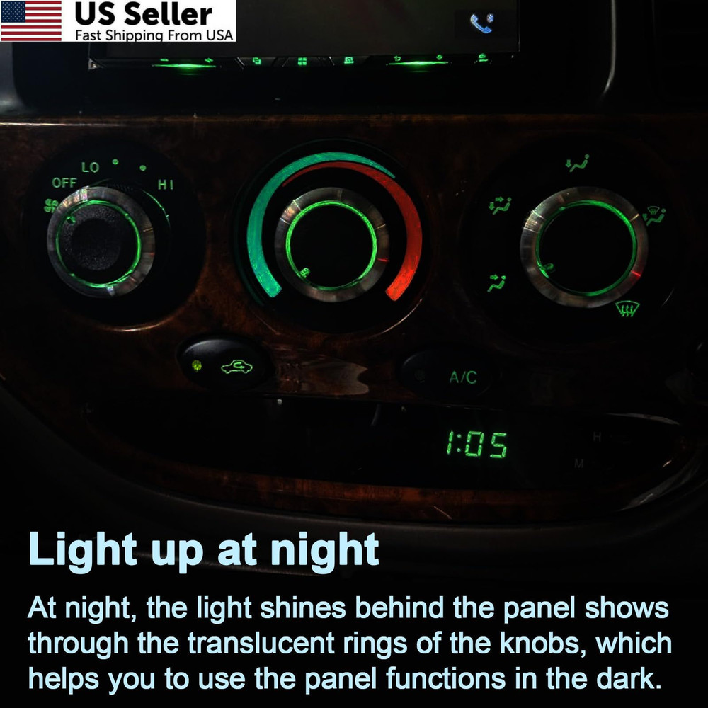 TOPINSTALL Custom 3PCS AC Climate Control Switch Knobs Compatible with...