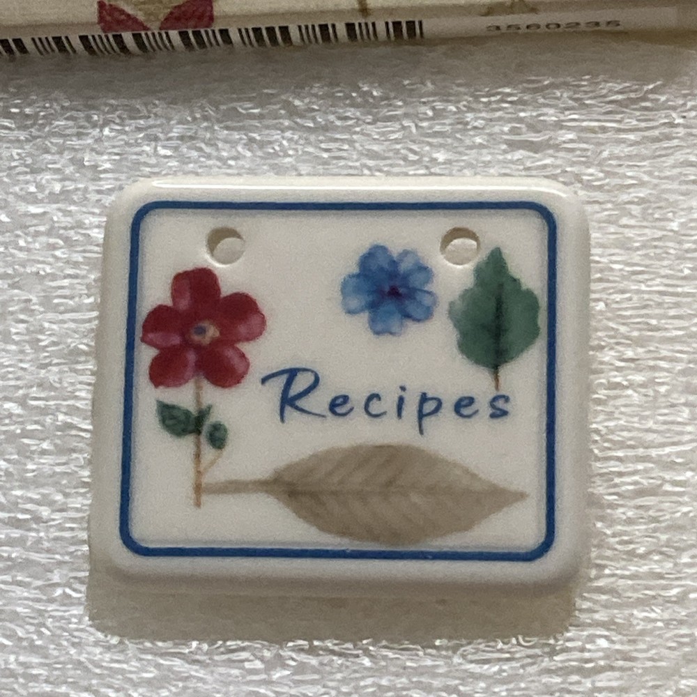 Longaberger RECIPES Tie-On BOTANICAL FIELDS ~ NIP