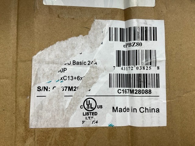 Eaton ePDU Basic Power Distribution Unit EPBZ80 ✅❤️️✅❤️️ New! Open Box! ✅❤️️✅❤️️