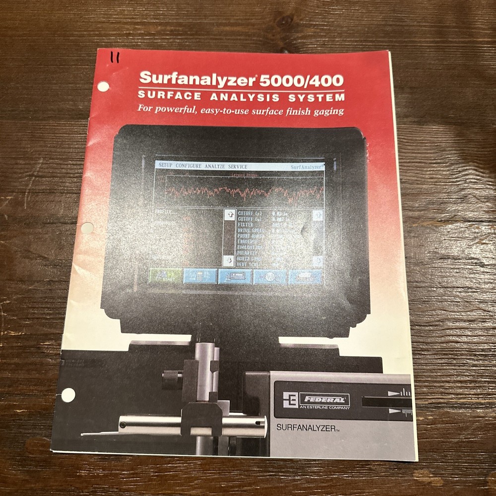 Federal Surfanalyzer 5000/400 Surface Analysis System 1990