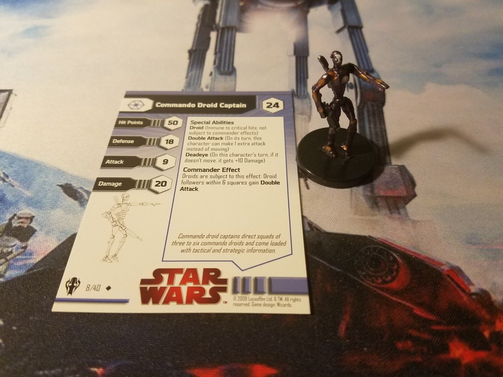 Star Wars Miniatures Galaxy at War 08 Commando Droid Captain