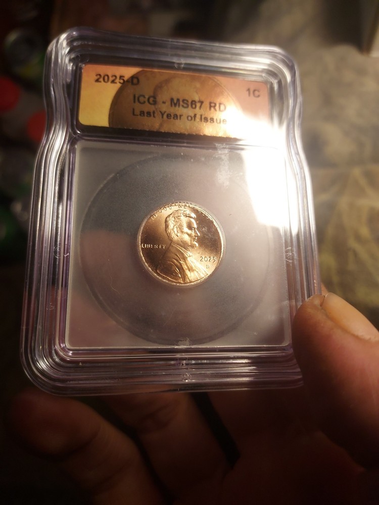 2025 d lincoln cent..ms67 Red,last Yr Made