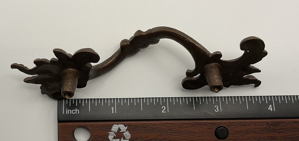 10 VTG look Brass Hardware Handle Pulls , New in package with screws