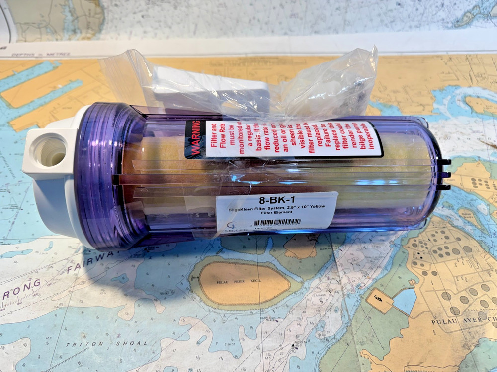 Centek Bilgekleen Filter System 8BK1, 2.5" x 10" Yellow Filter Element