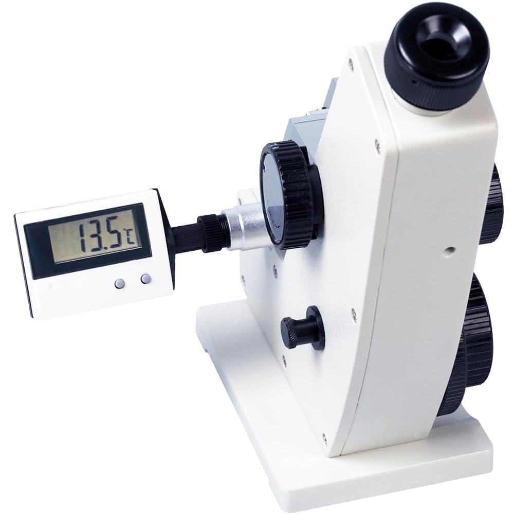 Abbe Refractometer with Digital Thermometer Observation Mode Monocular