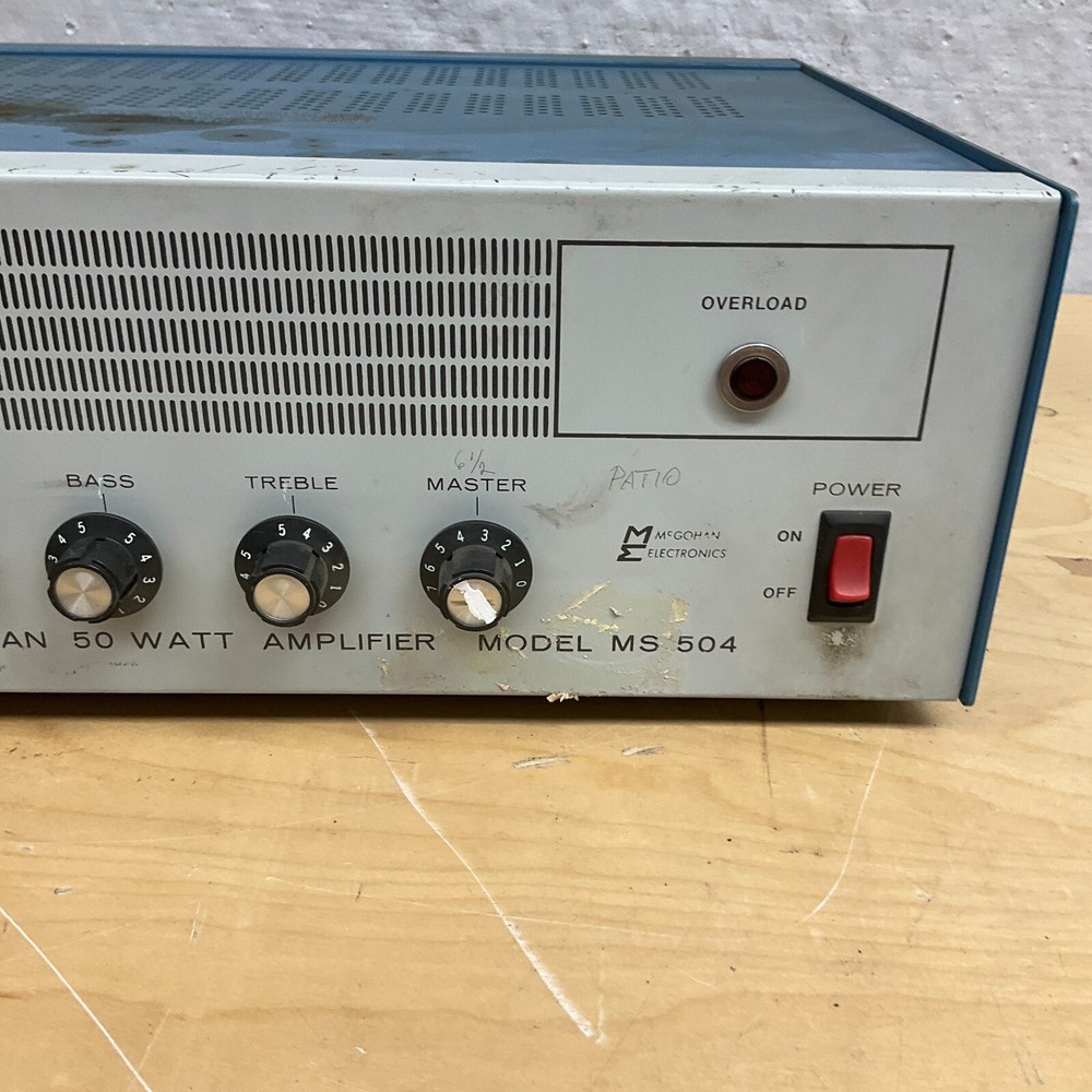 McGohan 50 Watt Amplifier Model MS504 Tested and Working