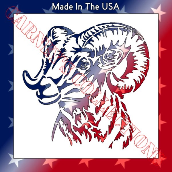 Plastic Stencil - Ram (RA279) (8", 10" or 12")*****