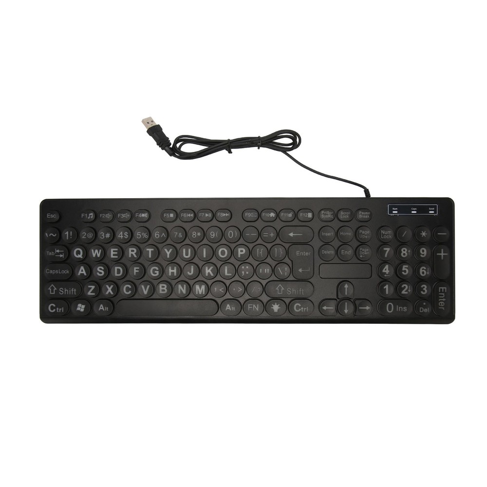 Backlit Large Print Keyboard Light Up Keyboard USB Wired Lighted GHB⭐