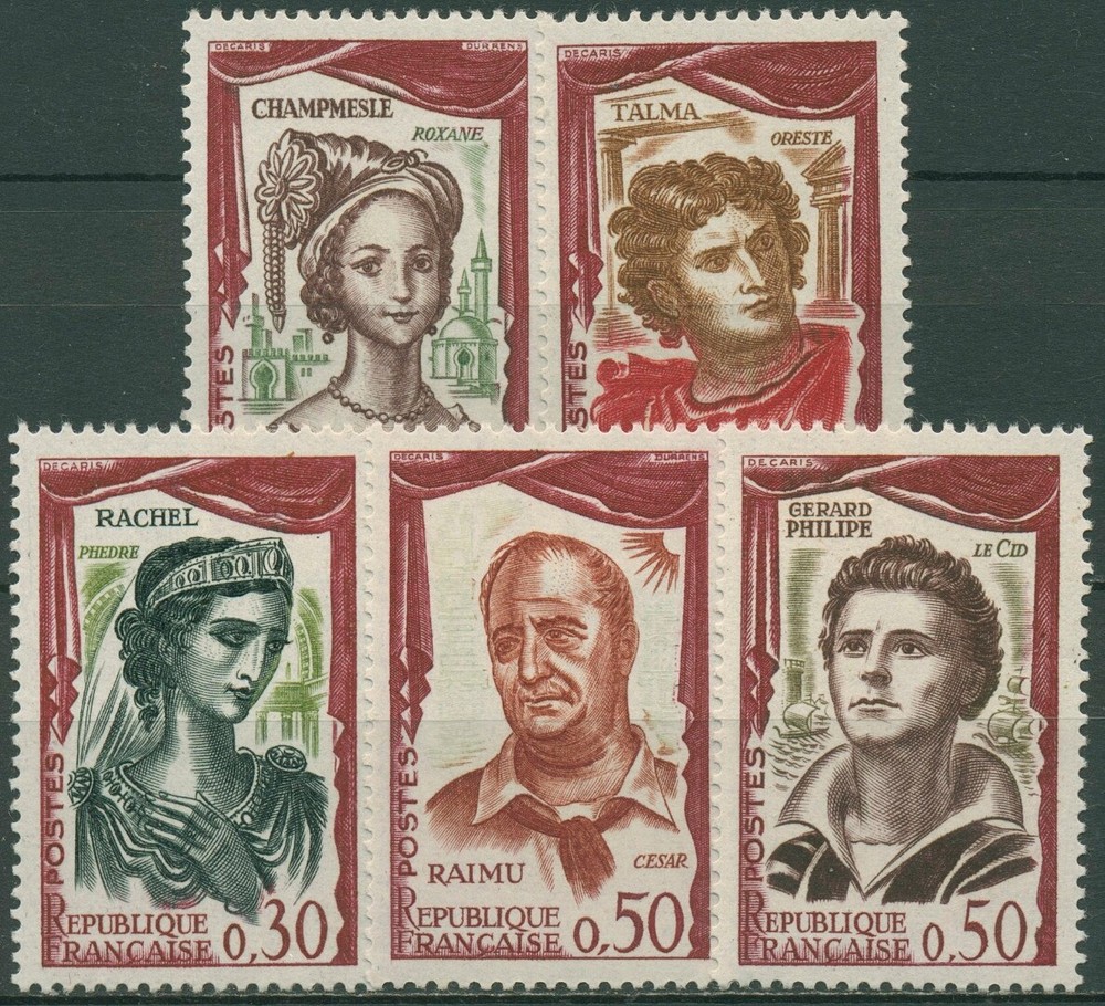Frankreich 1961 Schauspieler 1355/59 postfrisch