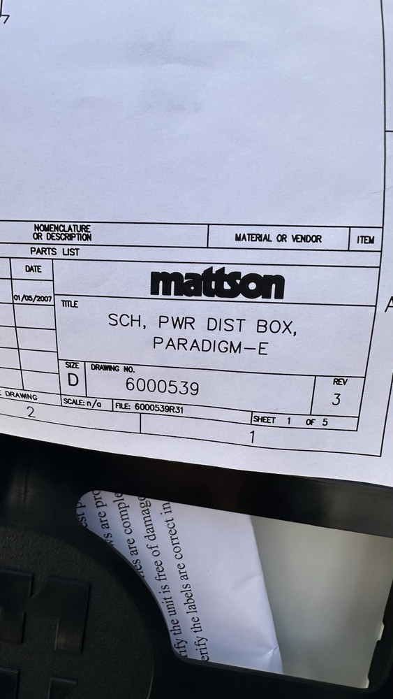 Mattson Technology Aspen II AC Power rack