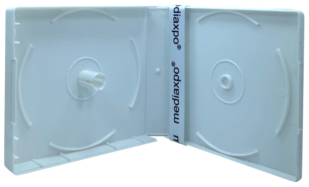 White CD/DVD Poly Stackable Square Box (Holds Up to 16 Discs) Lot