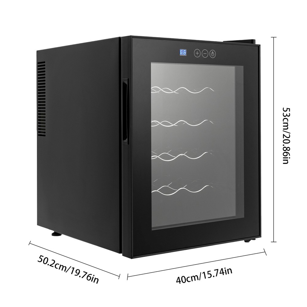 20 Bottle Wine Fridge Beverage Wine Chiller Wine Cooler Freestanding Rectangular