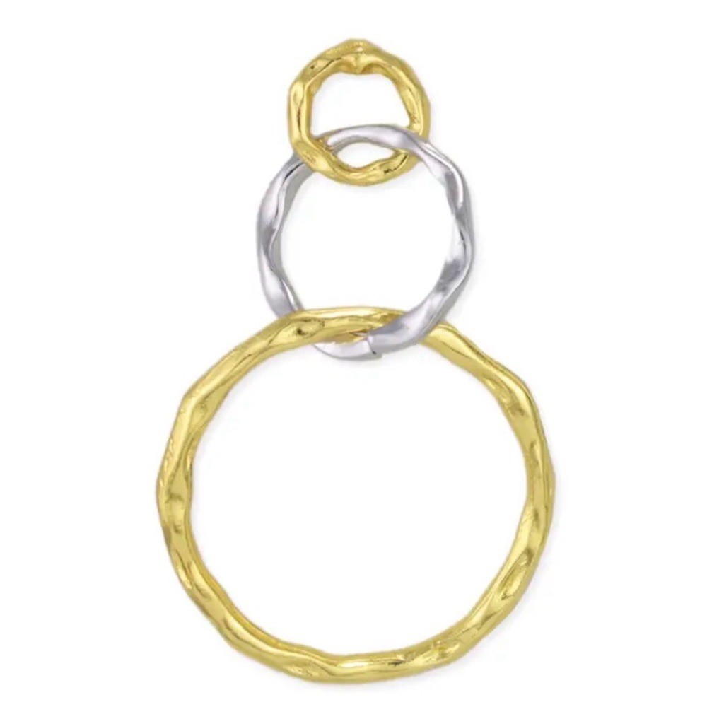 NWOT, Triple Hoop Studs with mixed metals