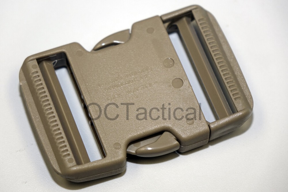 Duraflex 2" Tan Dual Adjust Lock Monster Side Release Buckles (2Pack)