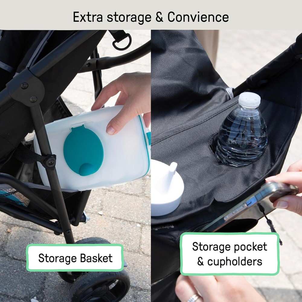 3D Mini Convenience Stroller – Lightweight Stroller with Compact Fold, Multi-Pos
